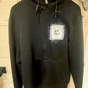 ultimate rudimentarypeni zip up jacket for buyin,custom drawstrin, patched!